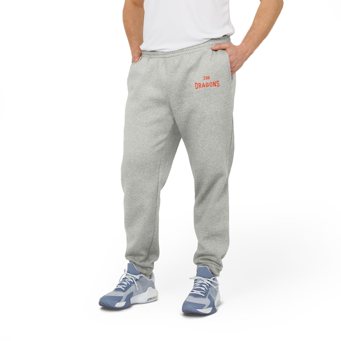 Gray Fleece Joggers — 'ISB Dragons' Minimal Athletic Sweatpants Adidas