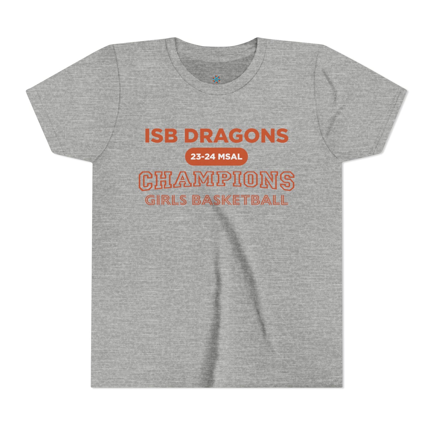 ISB Dragons Girls Basketball Champions Youth Short Sleeve Tee