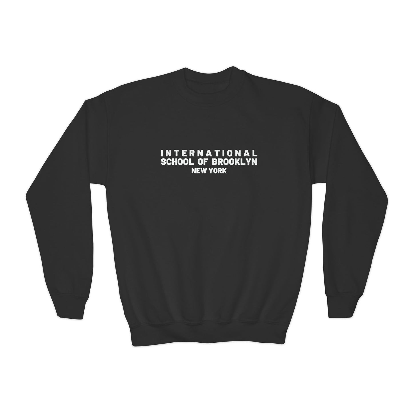 'International School of Brooklyn, New York' Logo — Youth Crewneck Sweatshirt