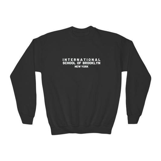 'International School of Brooklyn, New York' Logo — Youth Crewneck Sweatshirt