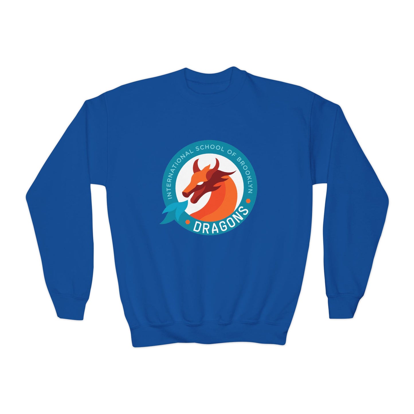 Dragons School Logo Crewneck Youth Crewneck Sweatshirt