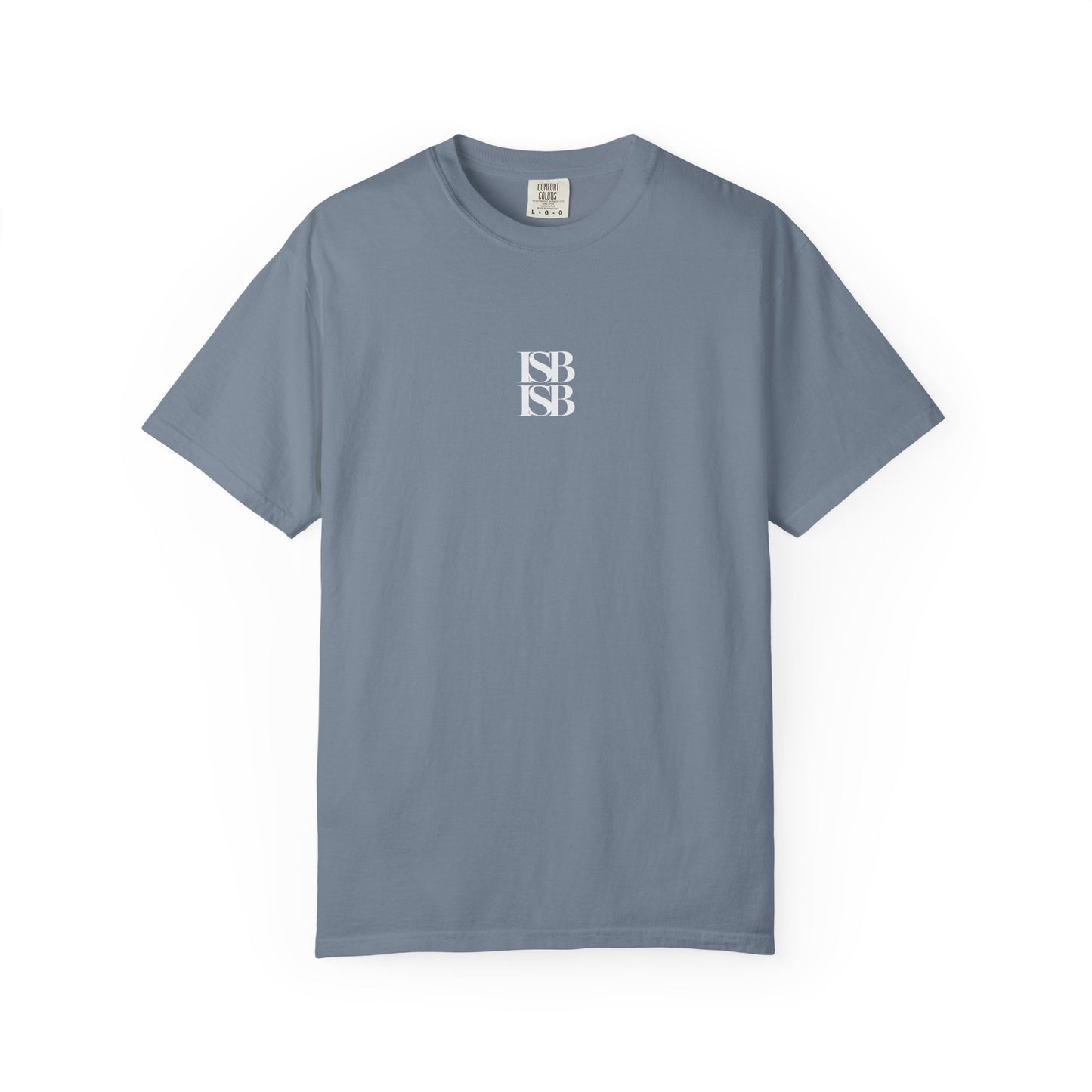 ISB ISB Minimal Monogram T-Shirt — Small Centered "ISB" Logo Cotton Tee