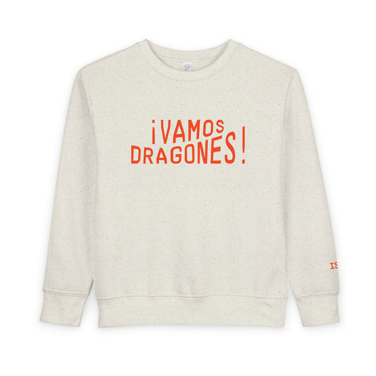 ¡Vamos Dragones! Toddler Sweatshirt — Spanish Team Spirit Kids Crewneck