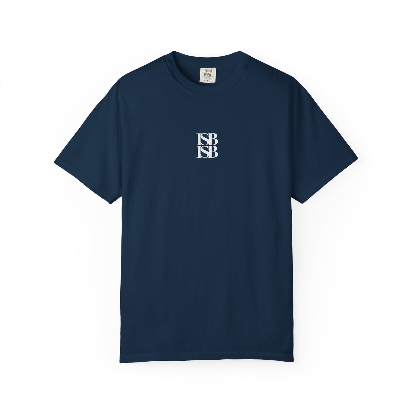 ISB ISB Minimal Monogram T-Shirt — Small Centered "ISB" Logo Cotton Tee