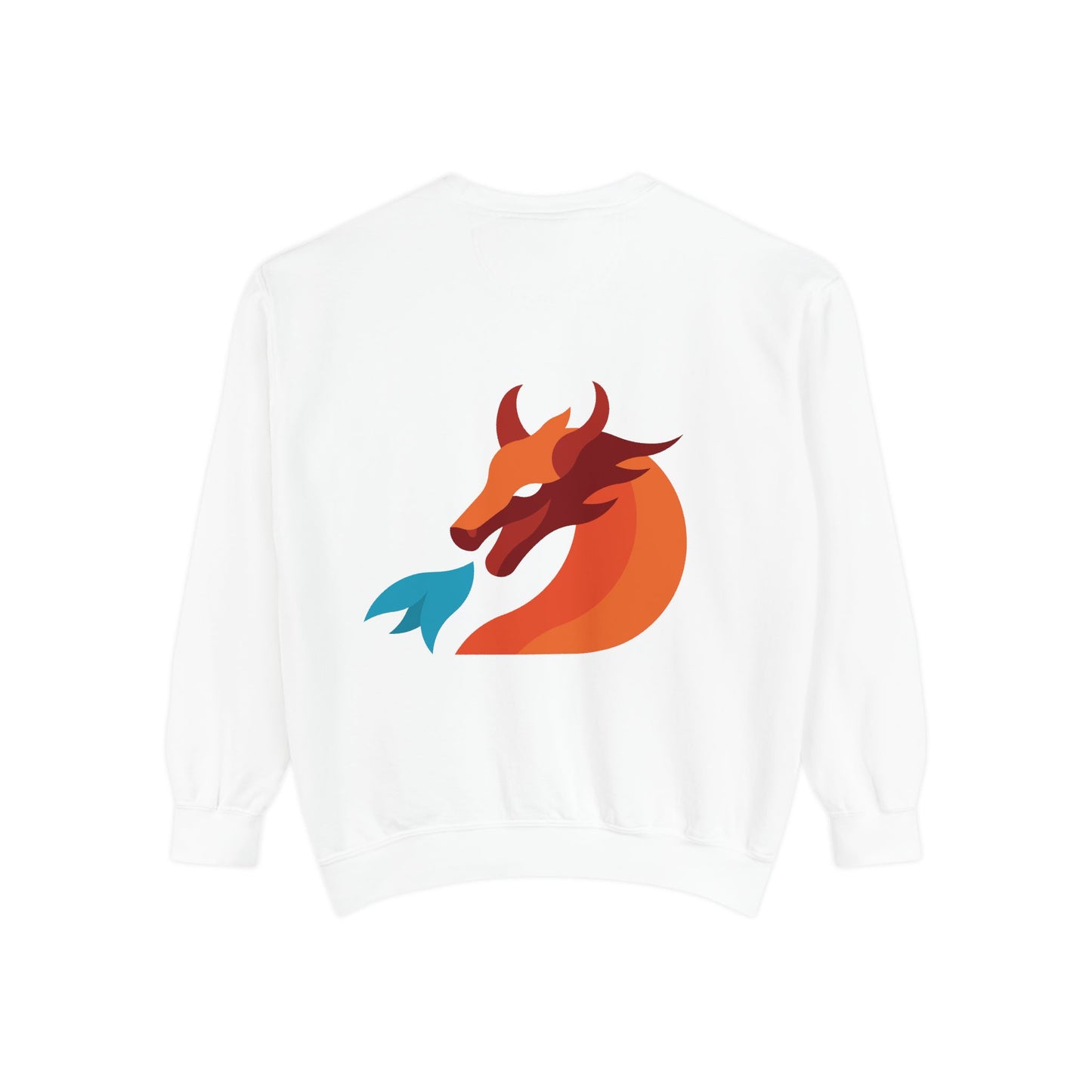 Dragon Sweatshirt — Fiery Minimalist Crewneck with Flame Graphic