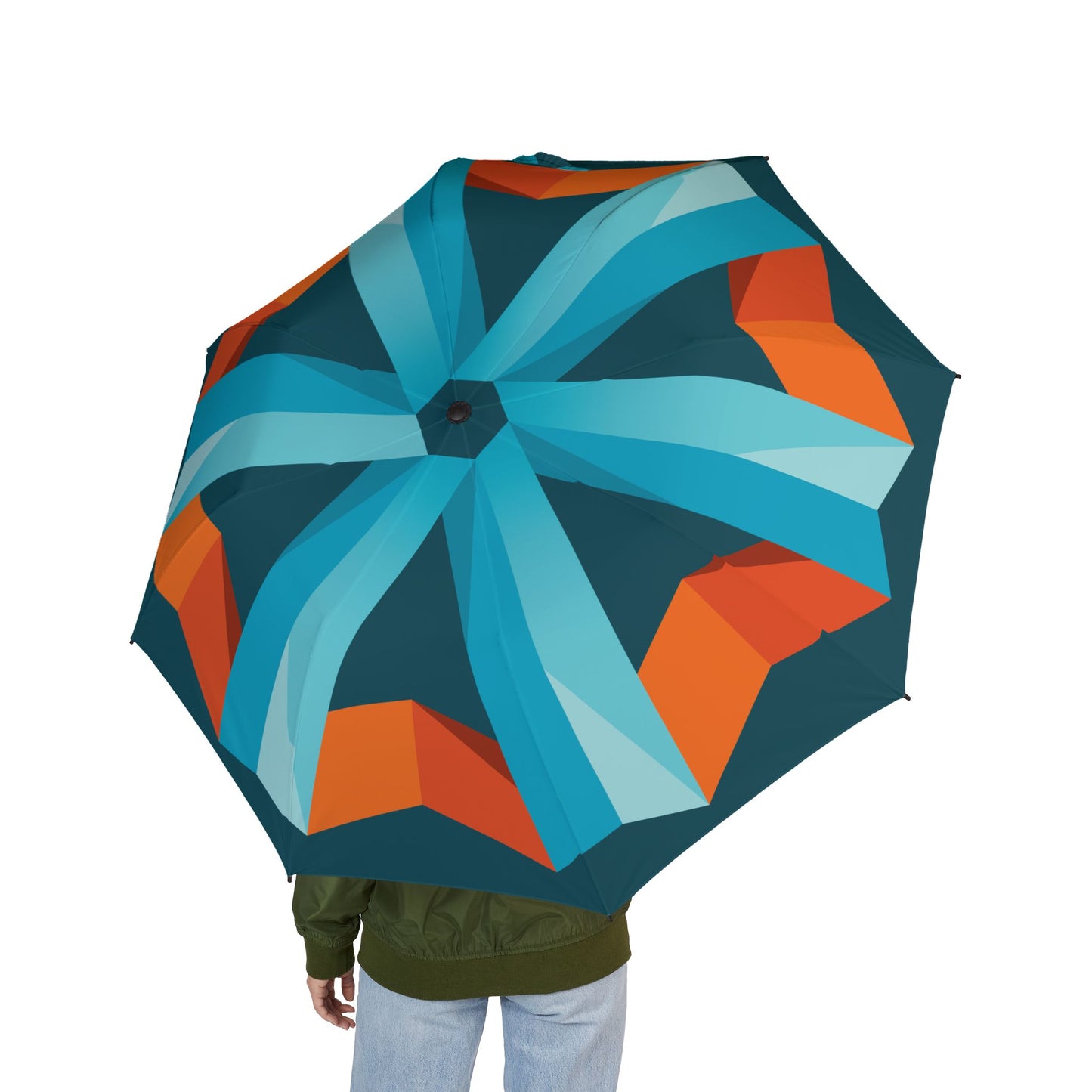 ISB Semi-Automatic Foldable Umbrella (Teal)