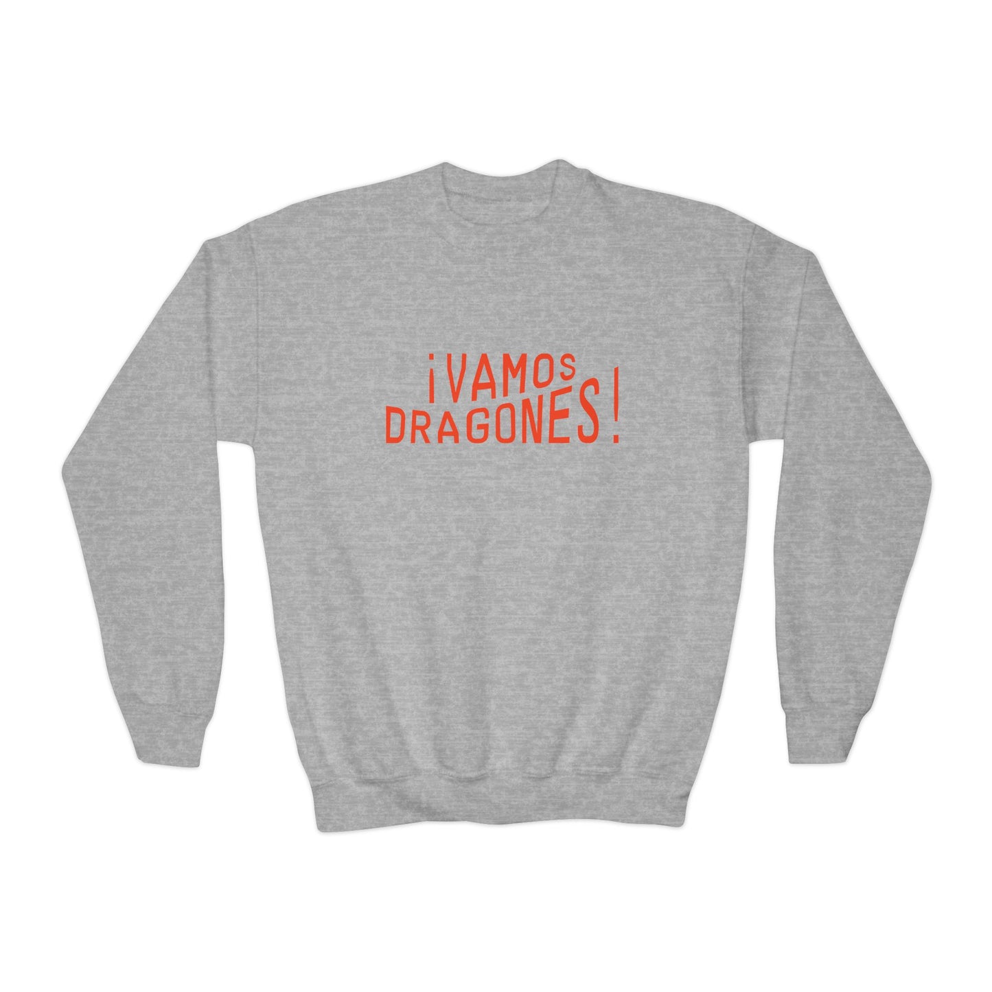 ¡Vamos Dragones! Youth Crewneck Sweatshirt — Spanish School Spirit Sweatshirt