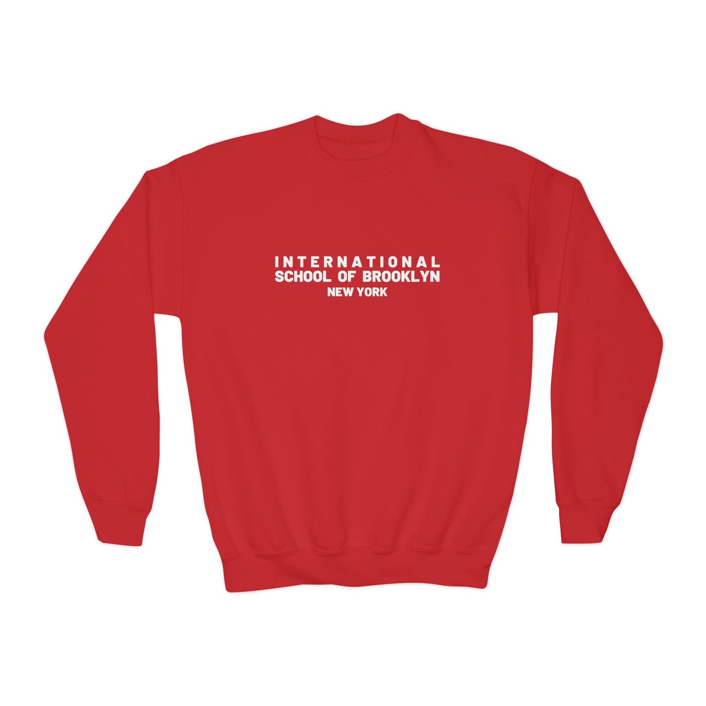 'International School of Brooklyn, New York' Logo — Youth Crewneck Sweatshirt