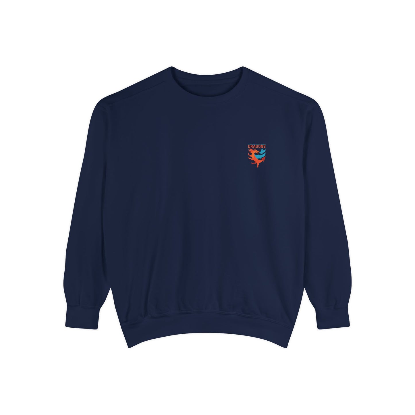 Dragon Sweatshirt — Fiery Minimalist Crewneck with Flame Graphic