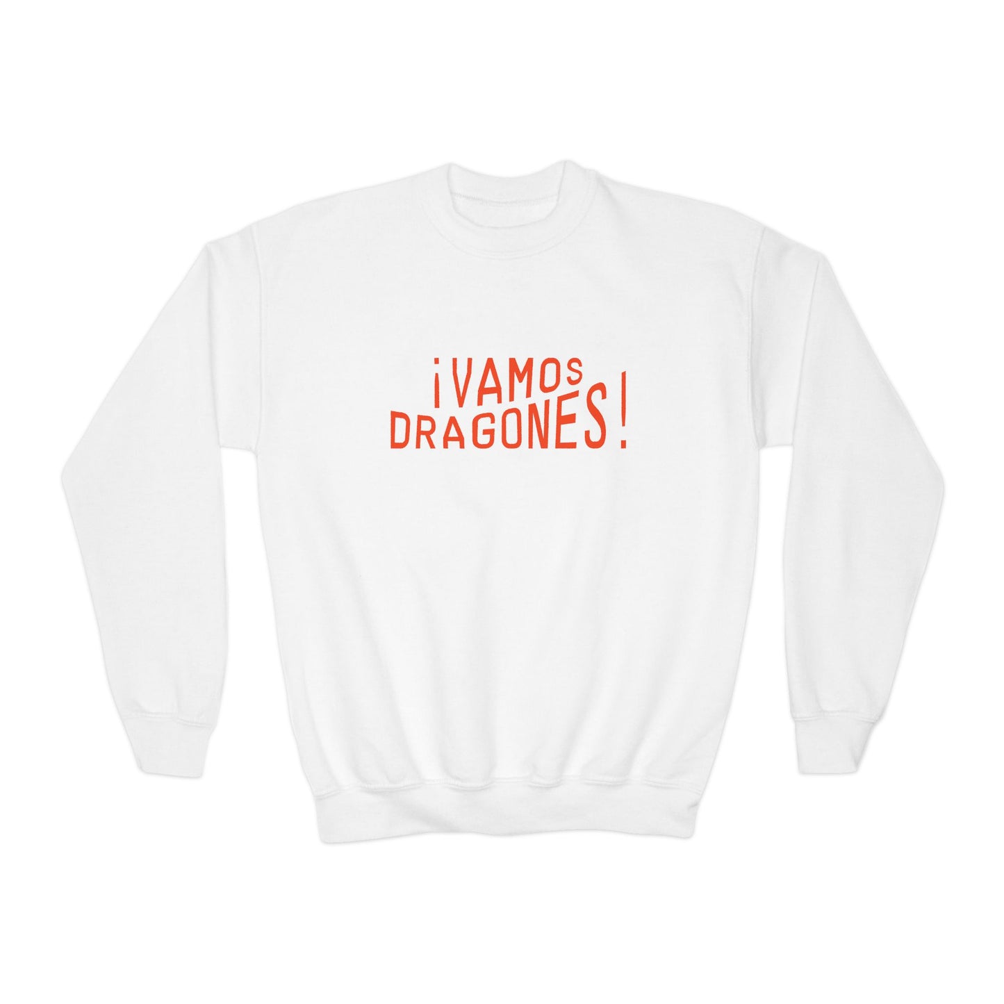 ¡Vamos Dragones! Youth Crewneck Sweatshirt — Spanish School Spirit Sweatshirt