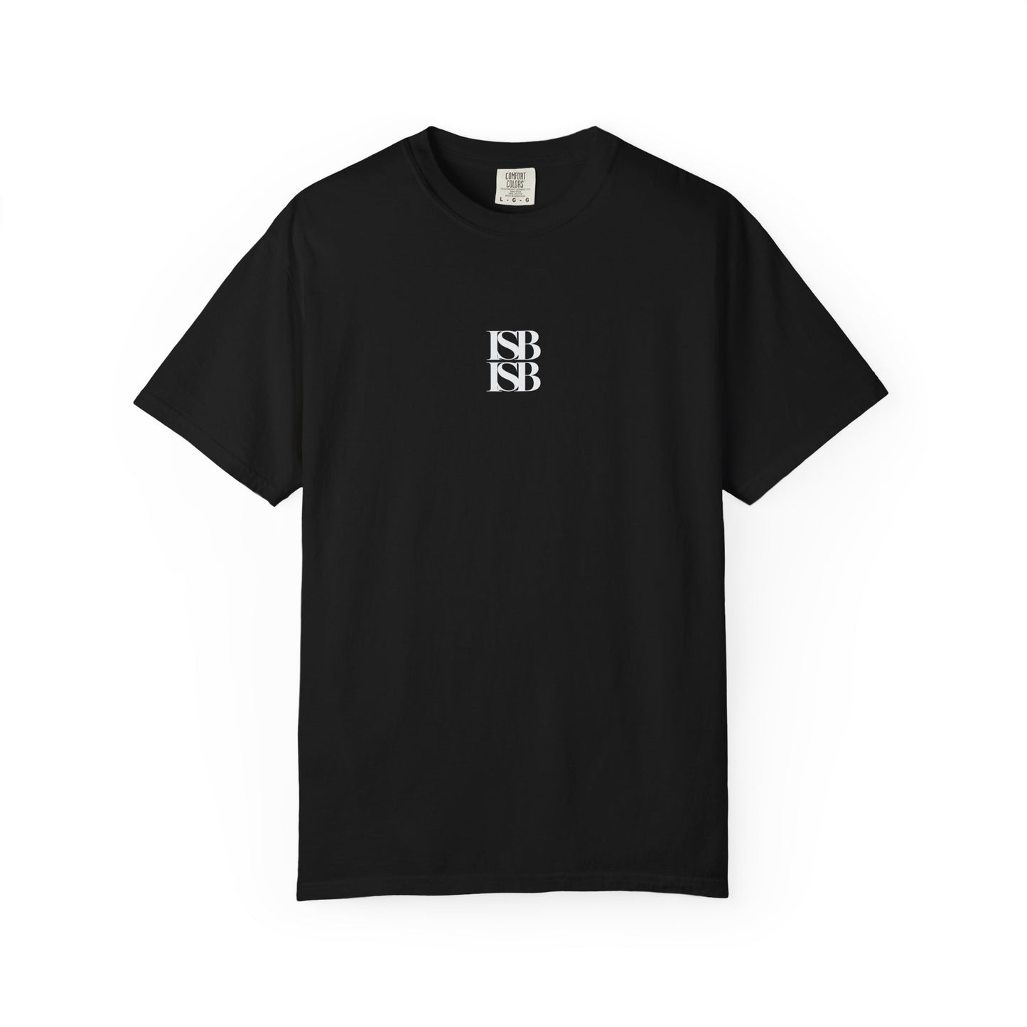 ISB ISB Minimal Monogram T-Shirt — Small Centered "ISB" Logo Cotton Tee