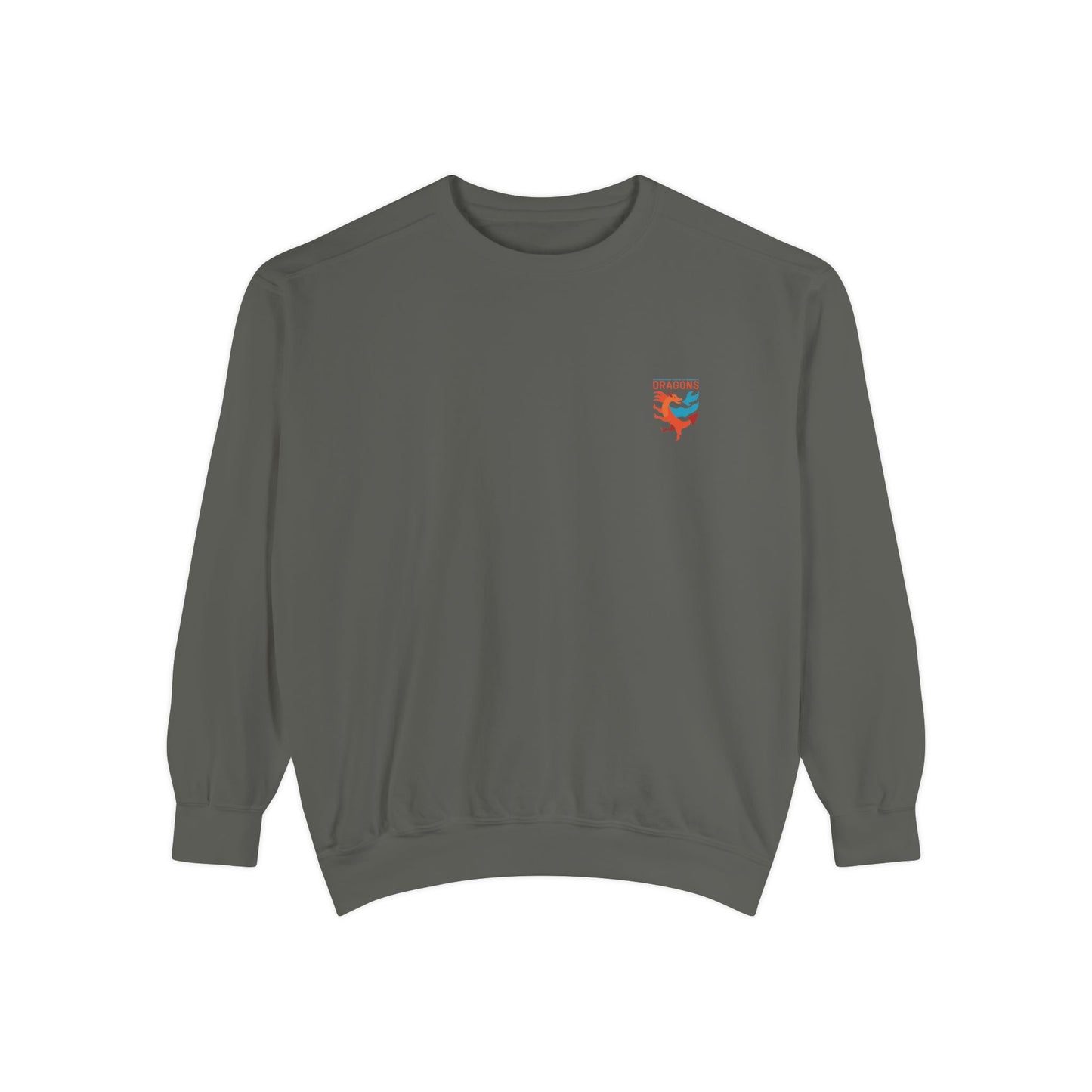 Dragon Sweatshirt — Fiery Minimalist Crewneck with Flame Graphic