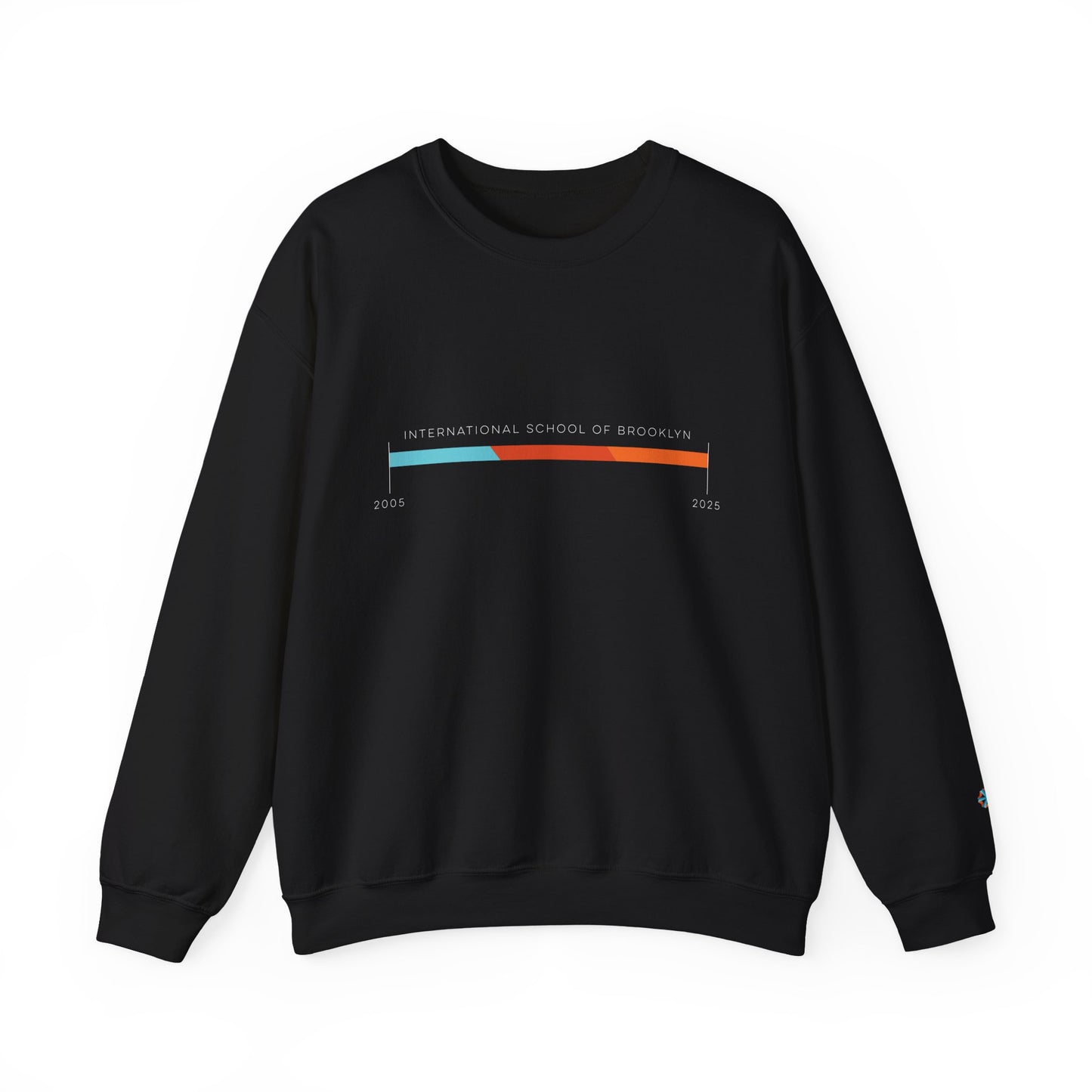 ISB's Timeline Unisex Heavy Blend Crewneck Sweatshirt (White Lettering)