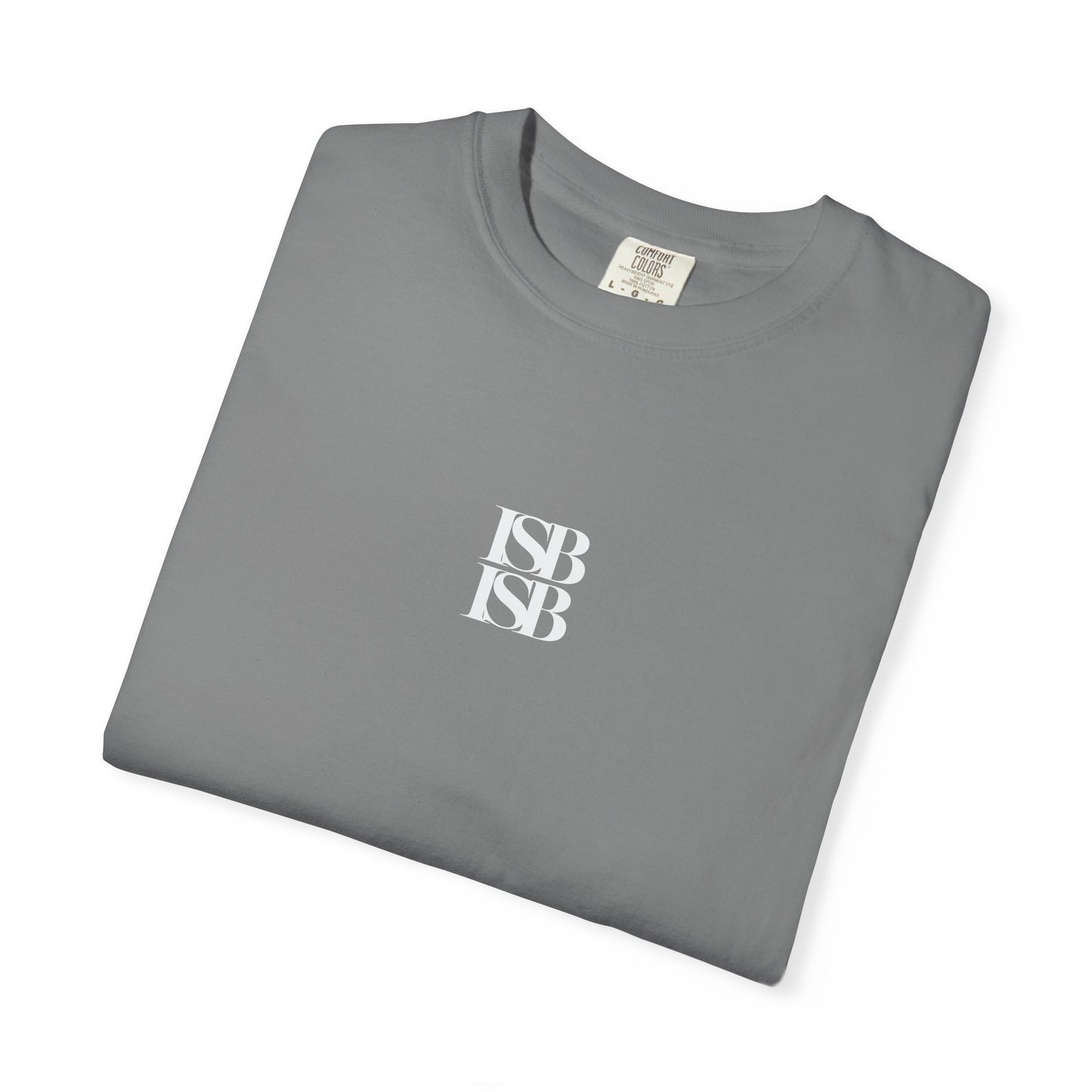 ISB ISB Minimal Monogram T-Shirt — Small Centered "ISB" Logo Cotton Tee