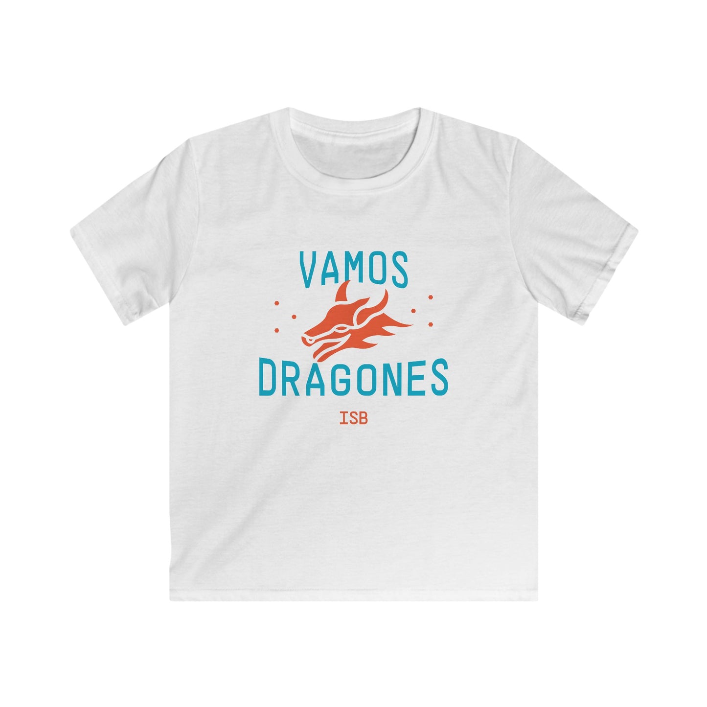 Kids Tee — "Vamos Dragones" Dragon Logo Youth Shirt (School Spirit, Sports Fan)