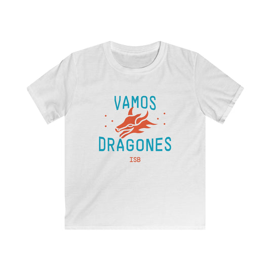 Kids Tee — "Vamos Dragones" Dragon Logo Youth Shirt (School Spirit, Sports Fan)