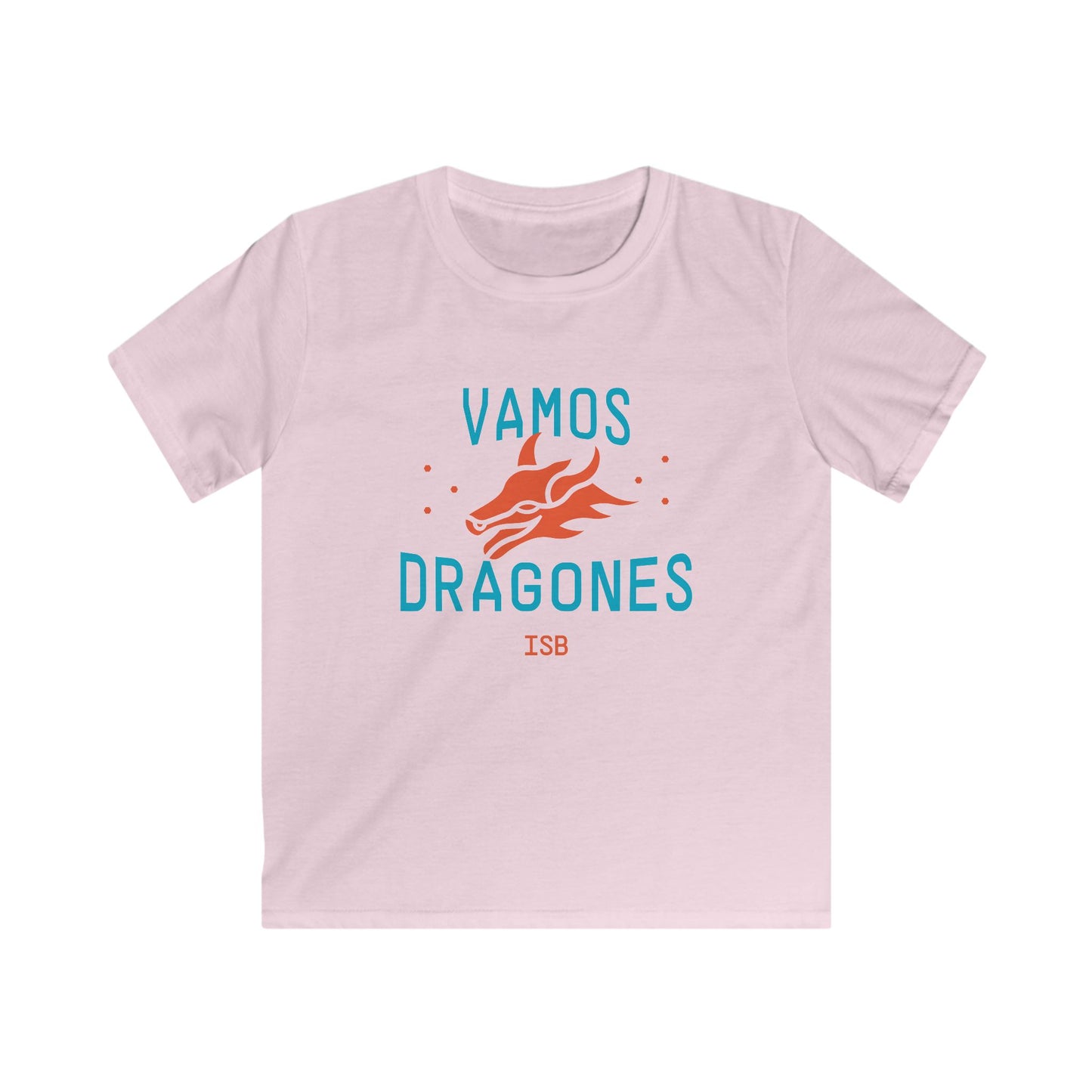 Kids Tee — "Vamos Dragones" Dragon Logo Youth Shirt (School Spirit, Sports Fan)