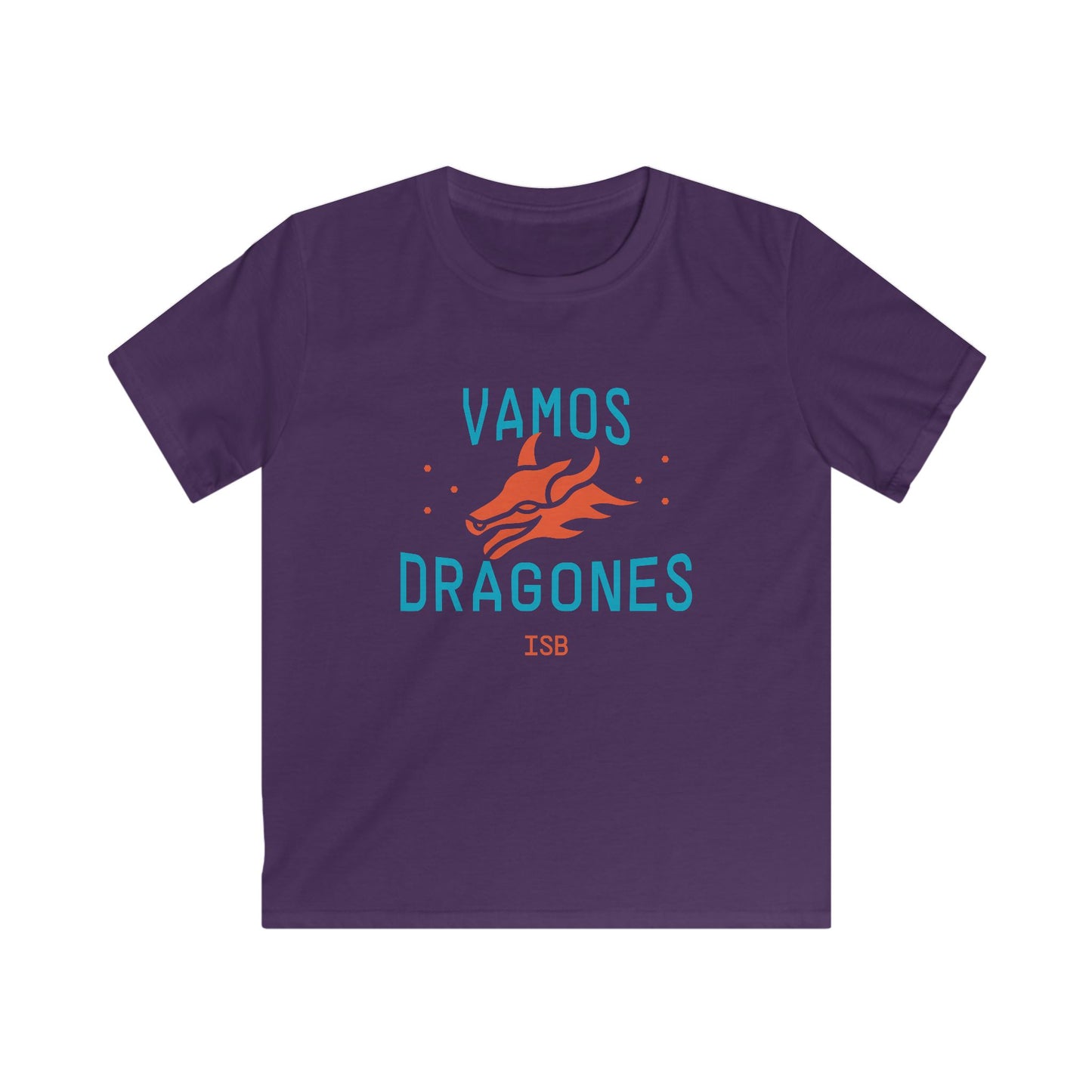 Kids Tee — "Vamos Dragones" Dragon Logo Youth Shirt (School Spirit, Sports Fan)