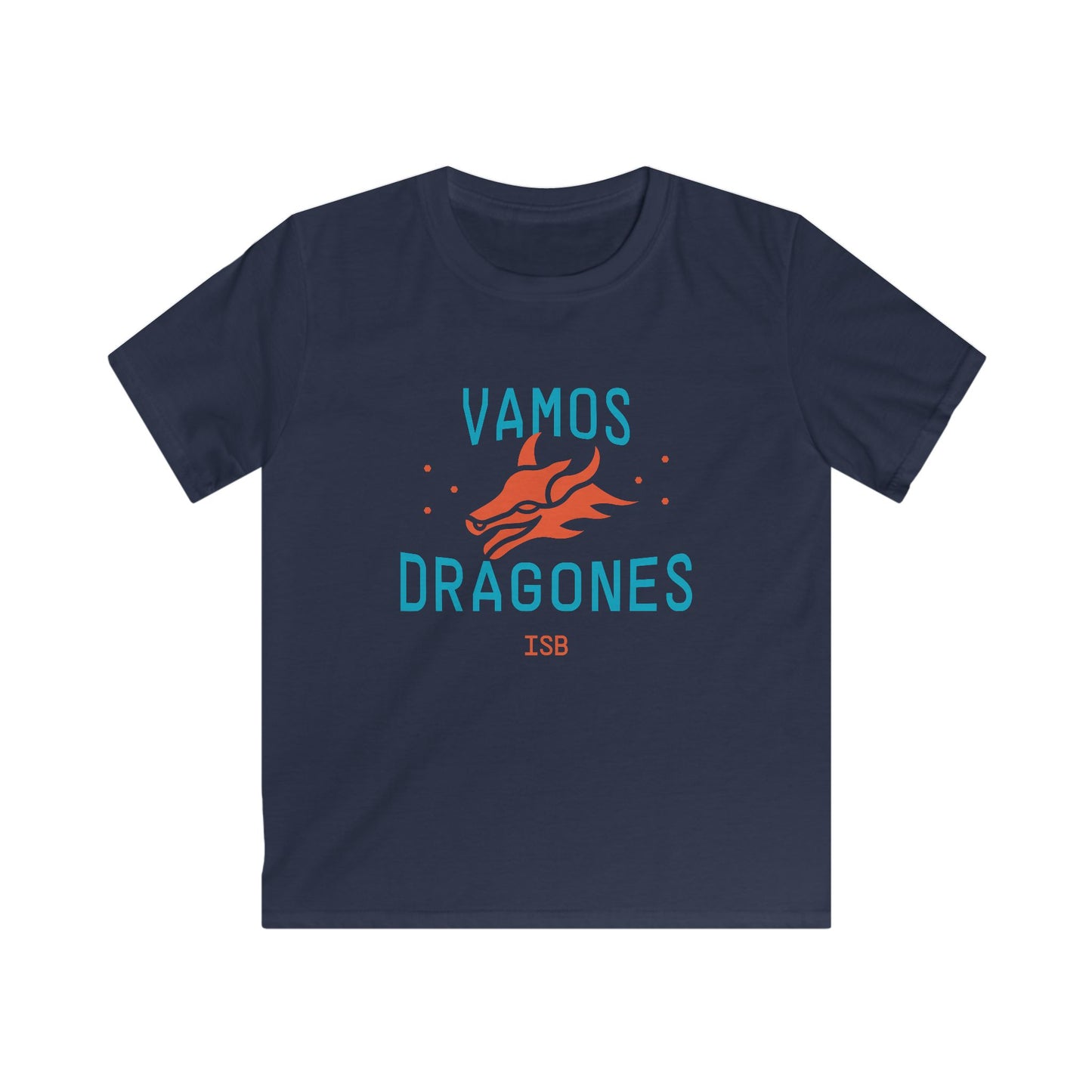 Kids Tee — "Vamos Dragones" Dragon Logo Youth Shirt (School Spirit, Sports Fan)