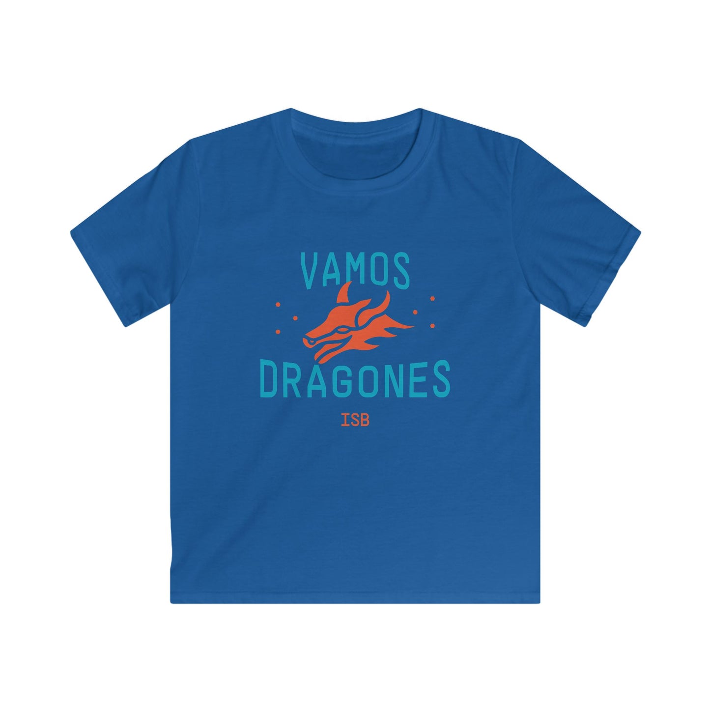 Kids Tee — "Vamos Dragones" Dragon Logo Youth Shirt (School Spirit, Sports Fan)
