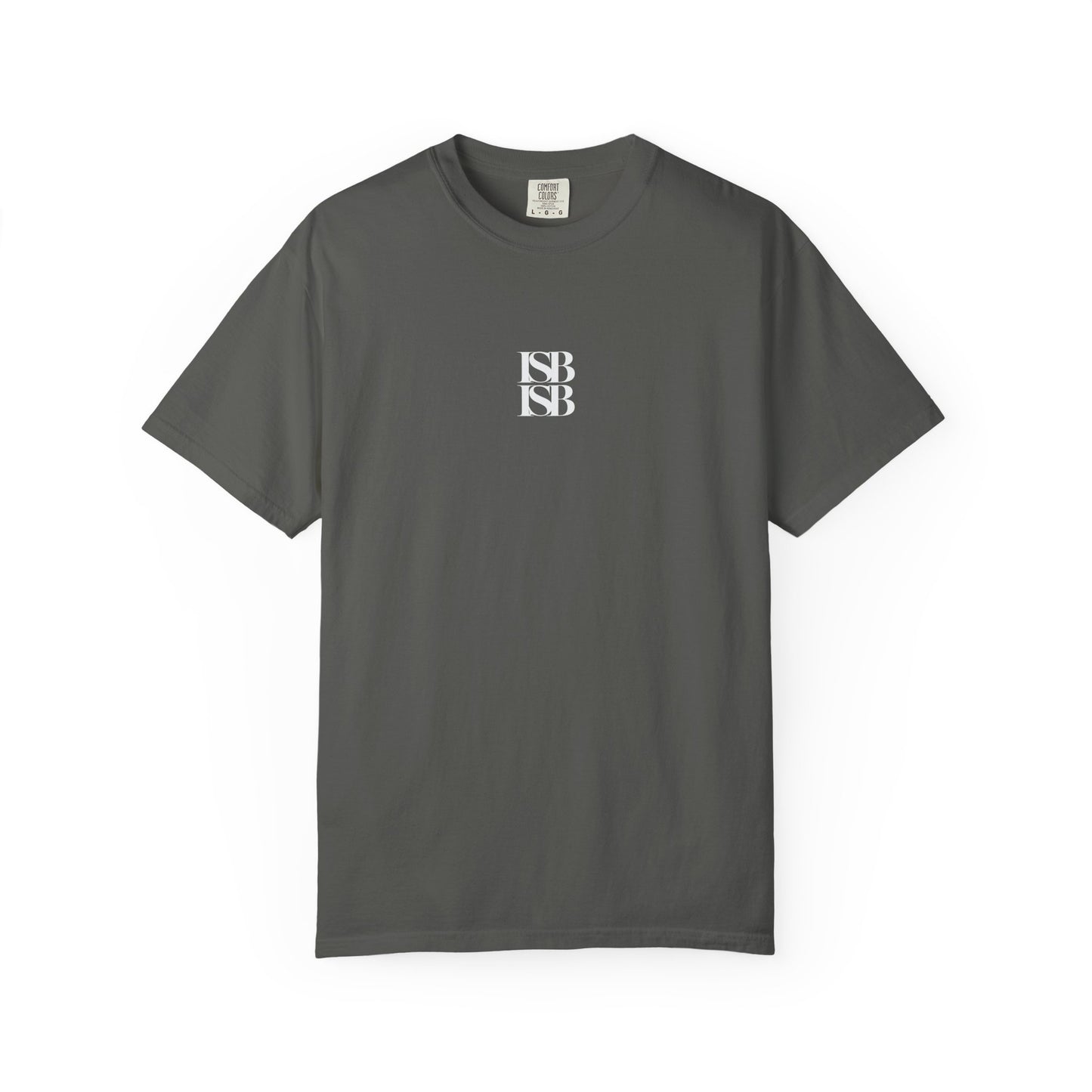 ISB ISB Minimal Monogram T-Shirt — Small Centered "ISB" Logo Cotton Tee