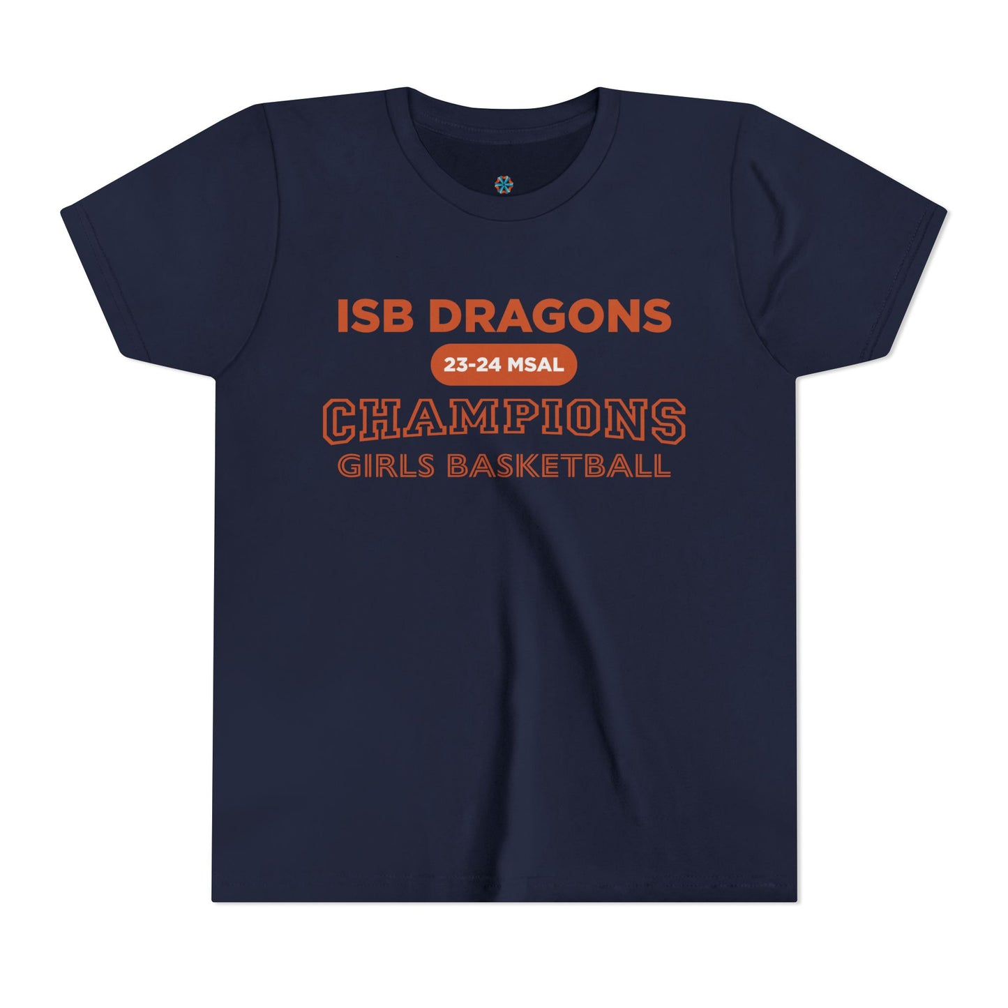 ISB Dragons Girls Basketball Champions Youth Short Sleeve Tee