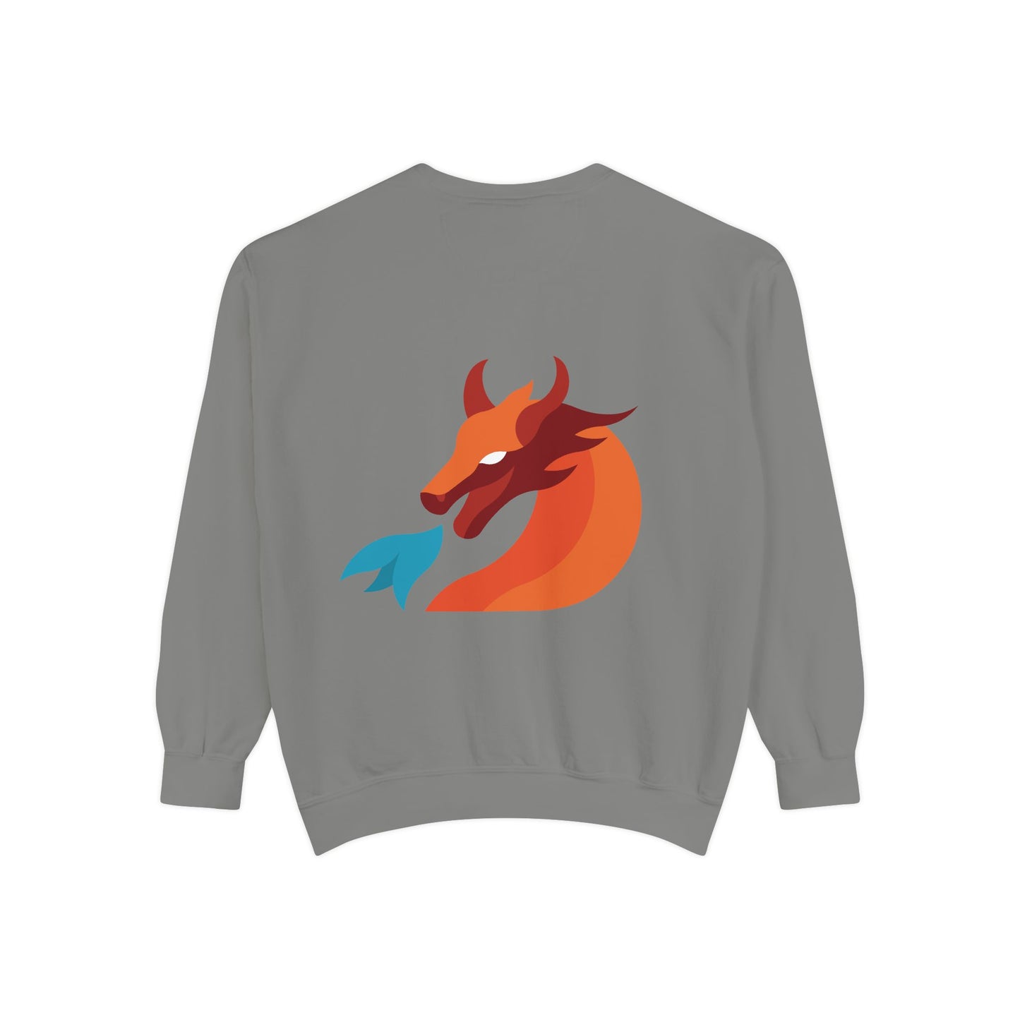 Dragon Sweatshirt — Fiery Minimalist Crewneck with Flame Graphic