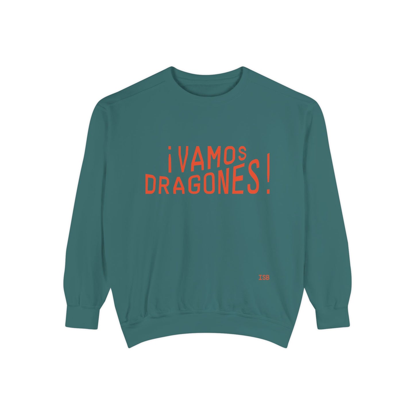 ¡Vamos Dragones! Crewneck Sweatshirt — Spanish Cheer Graphic Sweatshirt