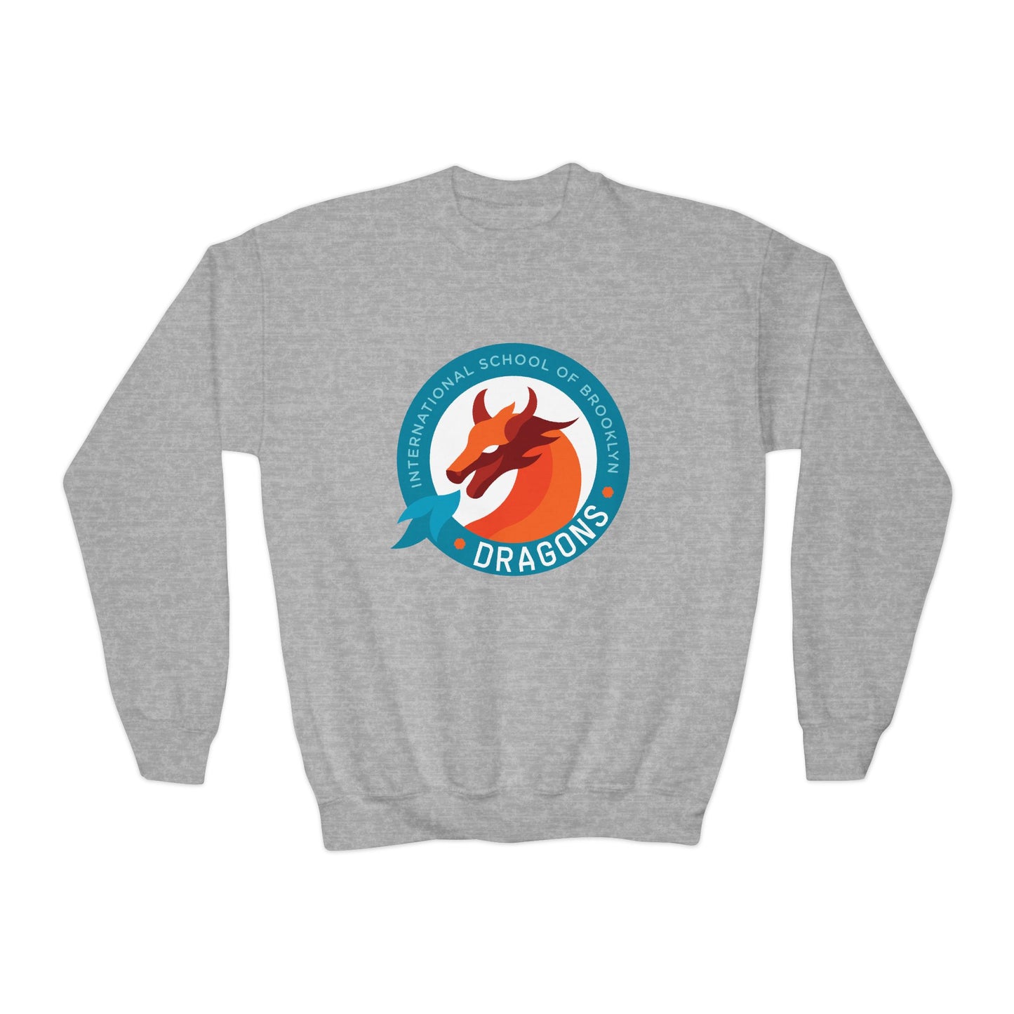 Dragons School Logo Crewneck Youth Crewneck Sweatshirt