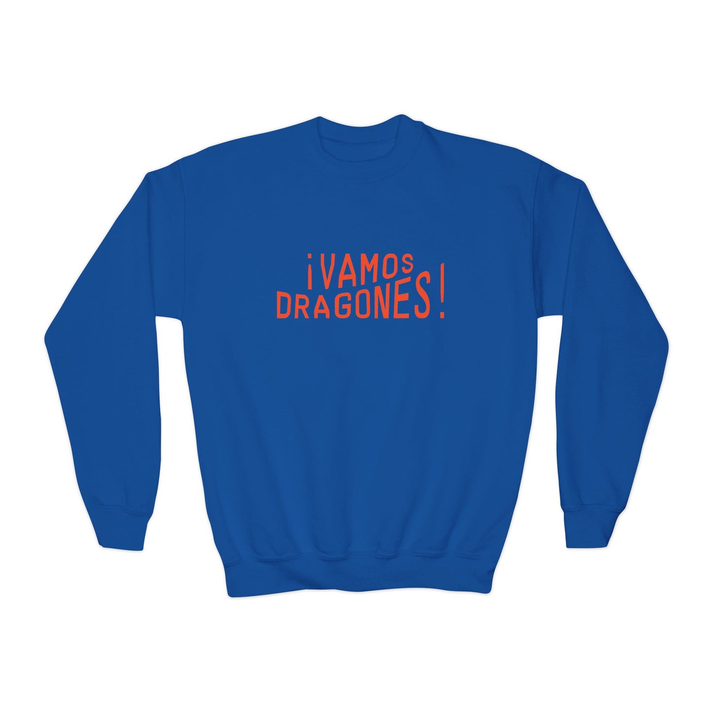 ¡Vamos Dragones! Youth Crewneck Sweatshirt — Spanish School Spirit Sweatshirt
