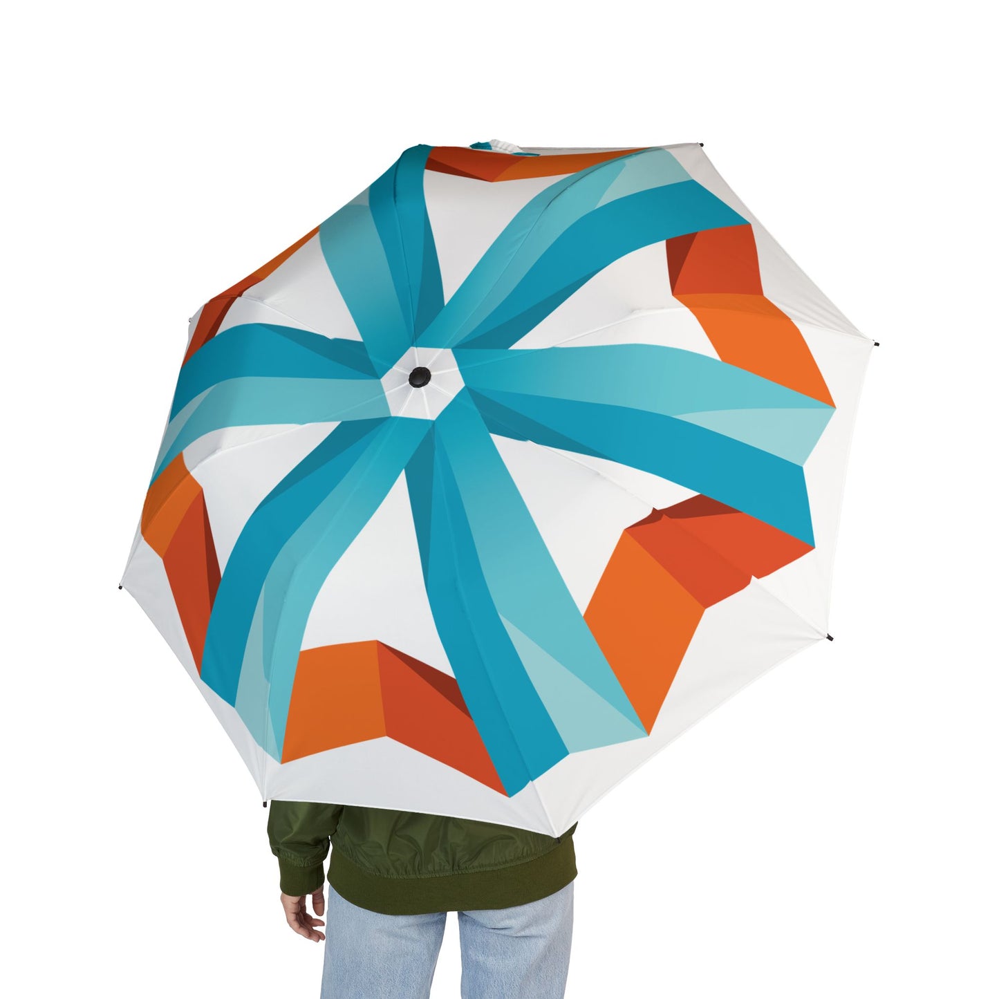 ISB Semi-Automatic Foldable Umbrella (White)