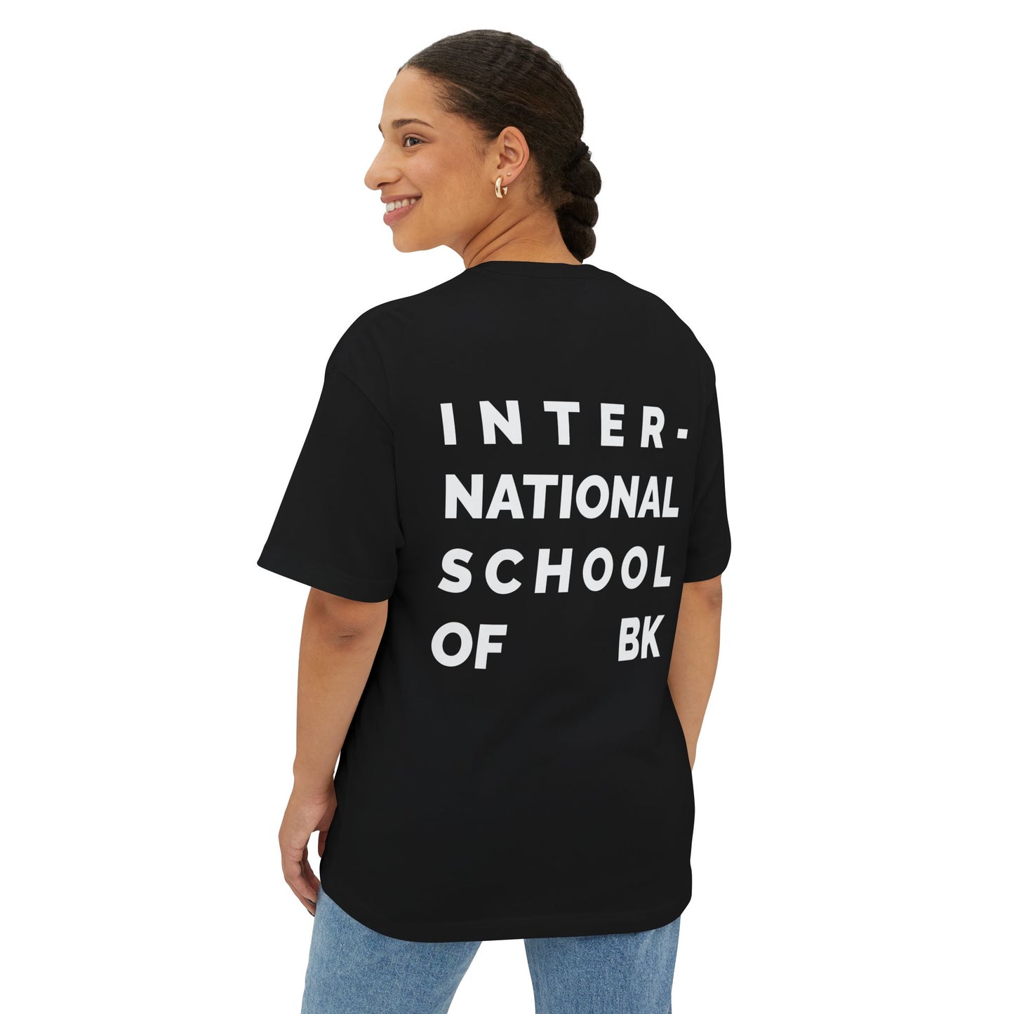 International School of BK Oversized Tee — Minimal Boxy T-Shirt