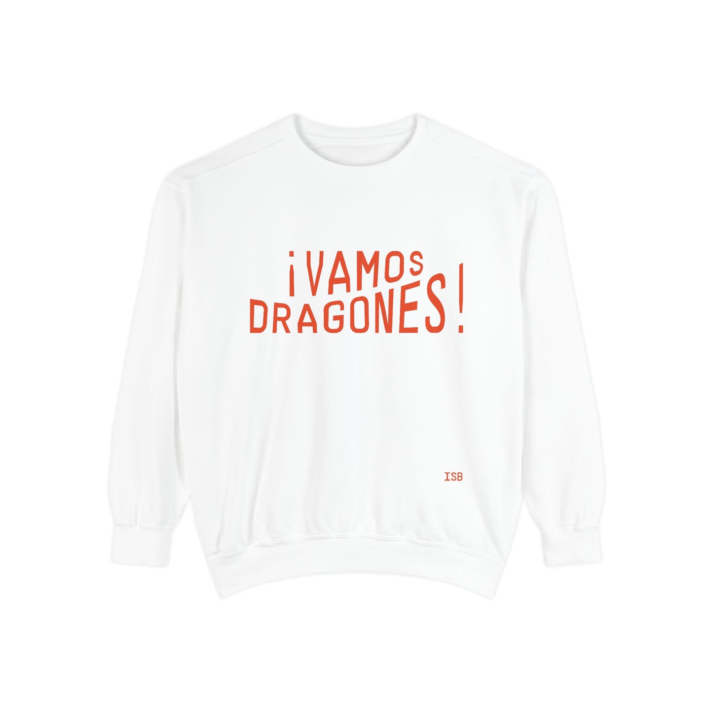 ¡Vamos Dragones! Crewneck Sweatshirt — Spanish Cheer Graphic Sweatshirt