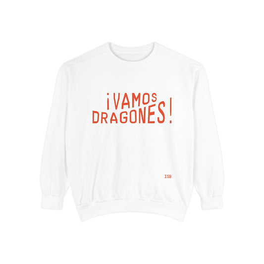 ¡Vamos Dragones! Crewneck Sweatshirt — Spanish Cheer Graphic Sweatshirt