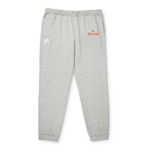 Gray Fleece Joggers — 'ISB Dragons' Minimal Athletic Sweatpants Adidas