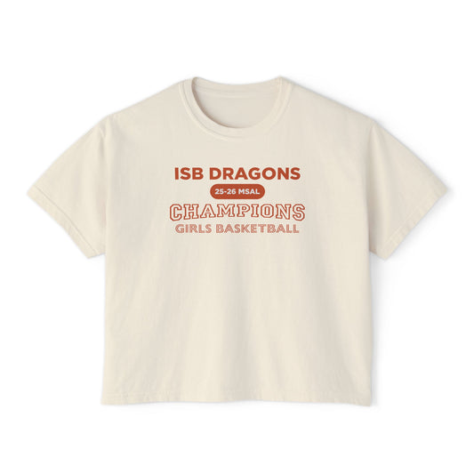 ISB Dragons Girls Basketball 25-26 MSAL Champions Women's Boxy T-Shirt