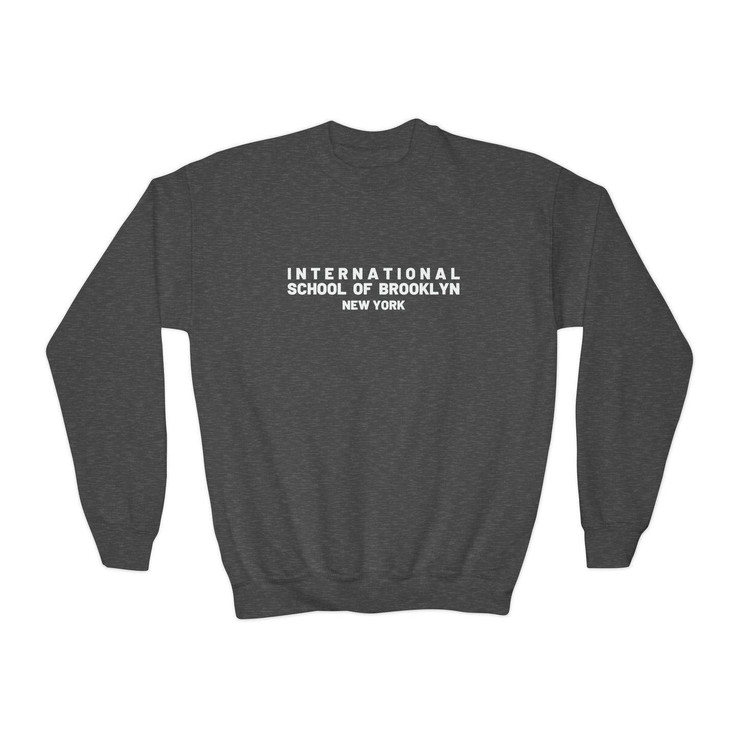 'International School of Brooklyn, New York' Logo — Youth Crewneck Sweatshirt