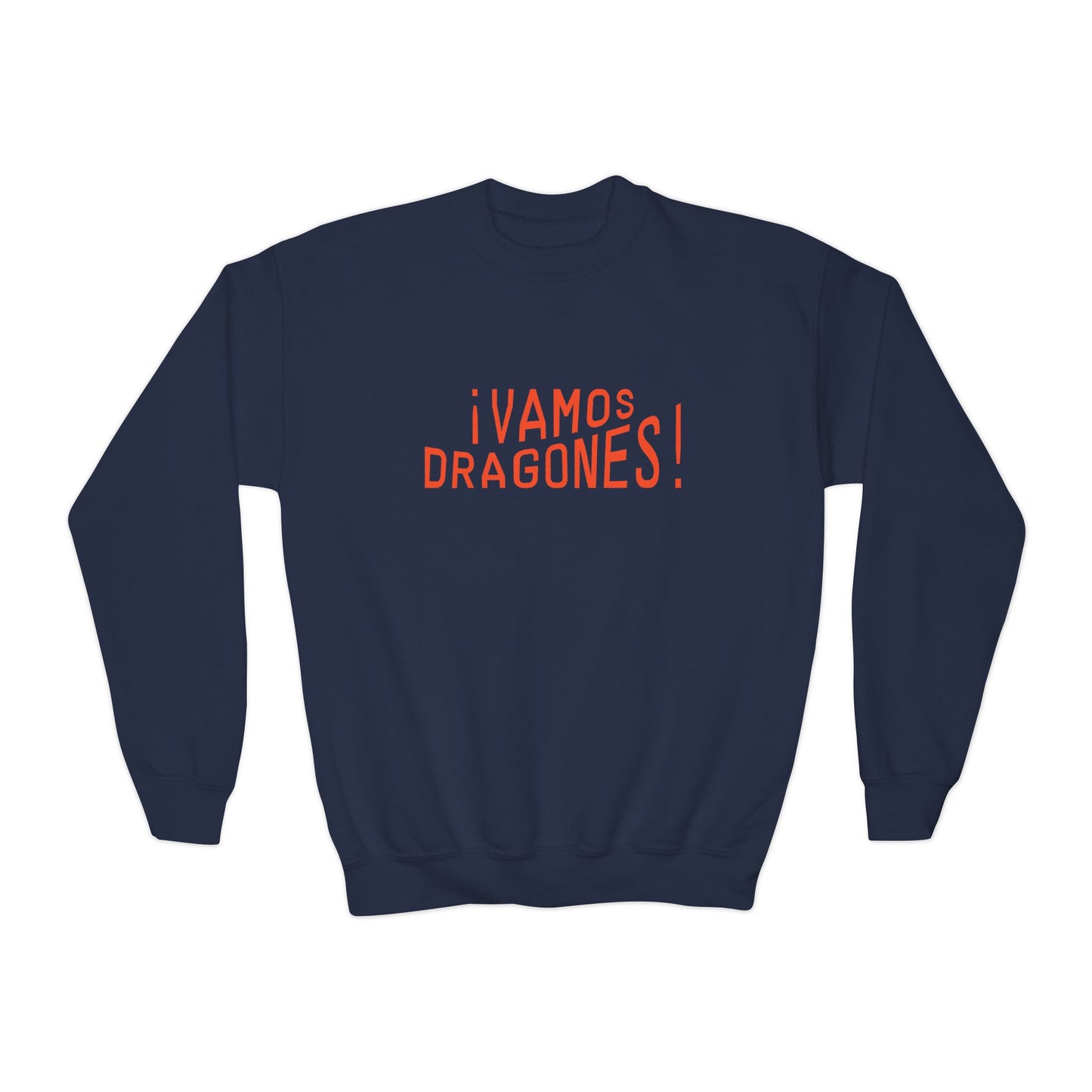 ¡Vamos Dragones! Youth Crewneck Sweatshirt — Spanish School Spirit Sweatshirt