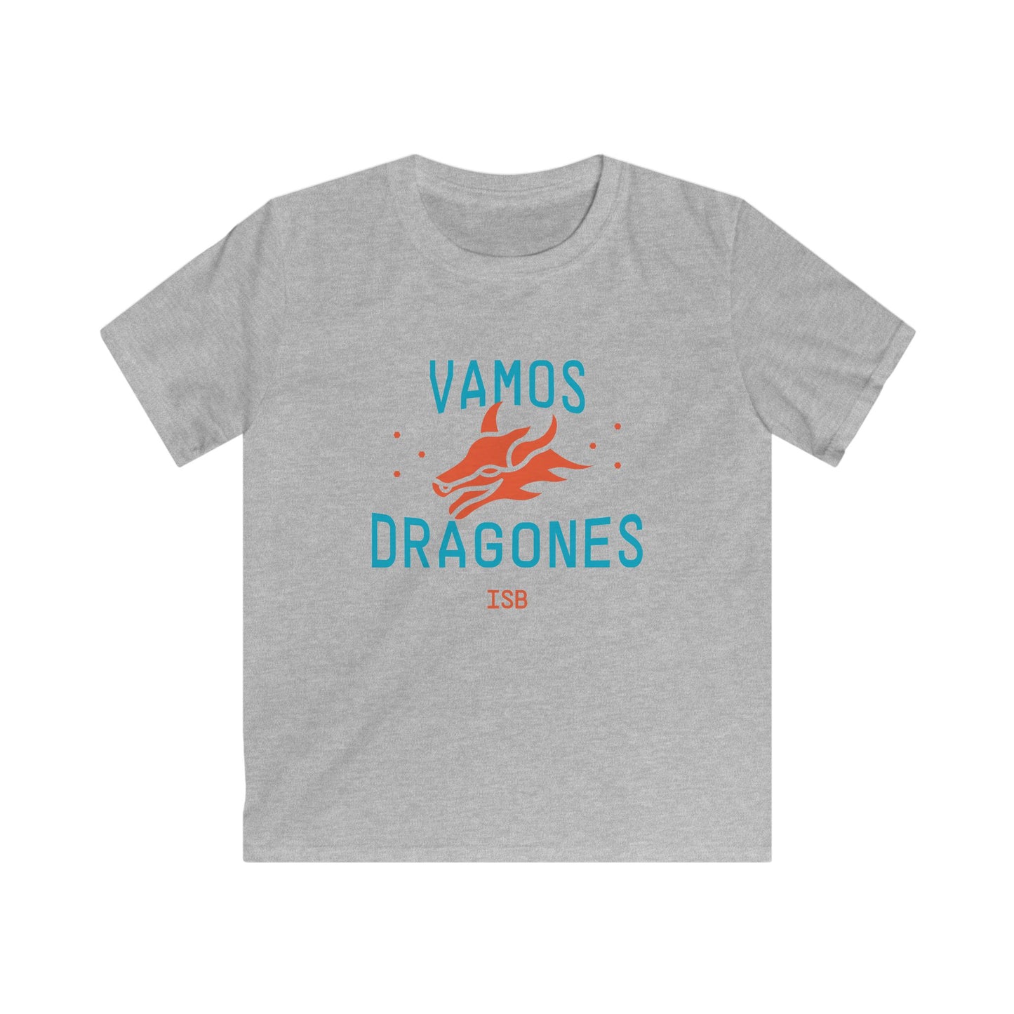 Kids Tee — "Vamos Dragones" Dragon Logo Youth Shirt (School Spirit, Sports Fan)