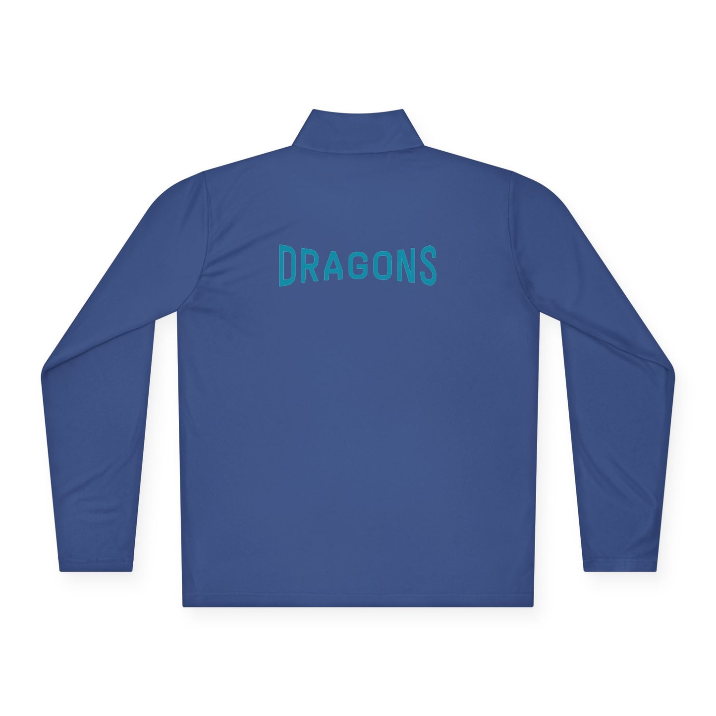 Dragons Quarter-Zip Pullover — Small Dragon Logo Front & 'DRAGONS' Back