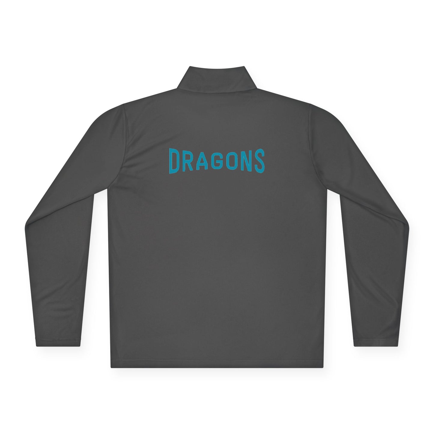 Dragons Quarter-Zip Pullover — Small Dragon Logo Front & 'DRAGONS' Back
