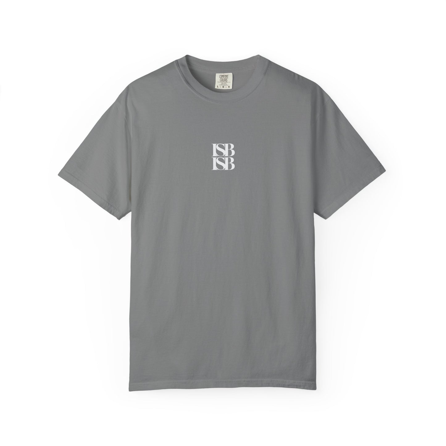 ISB ISB Minimal Monogram T-Shirt — Small Centered "ISB" Logo Cotton Tee