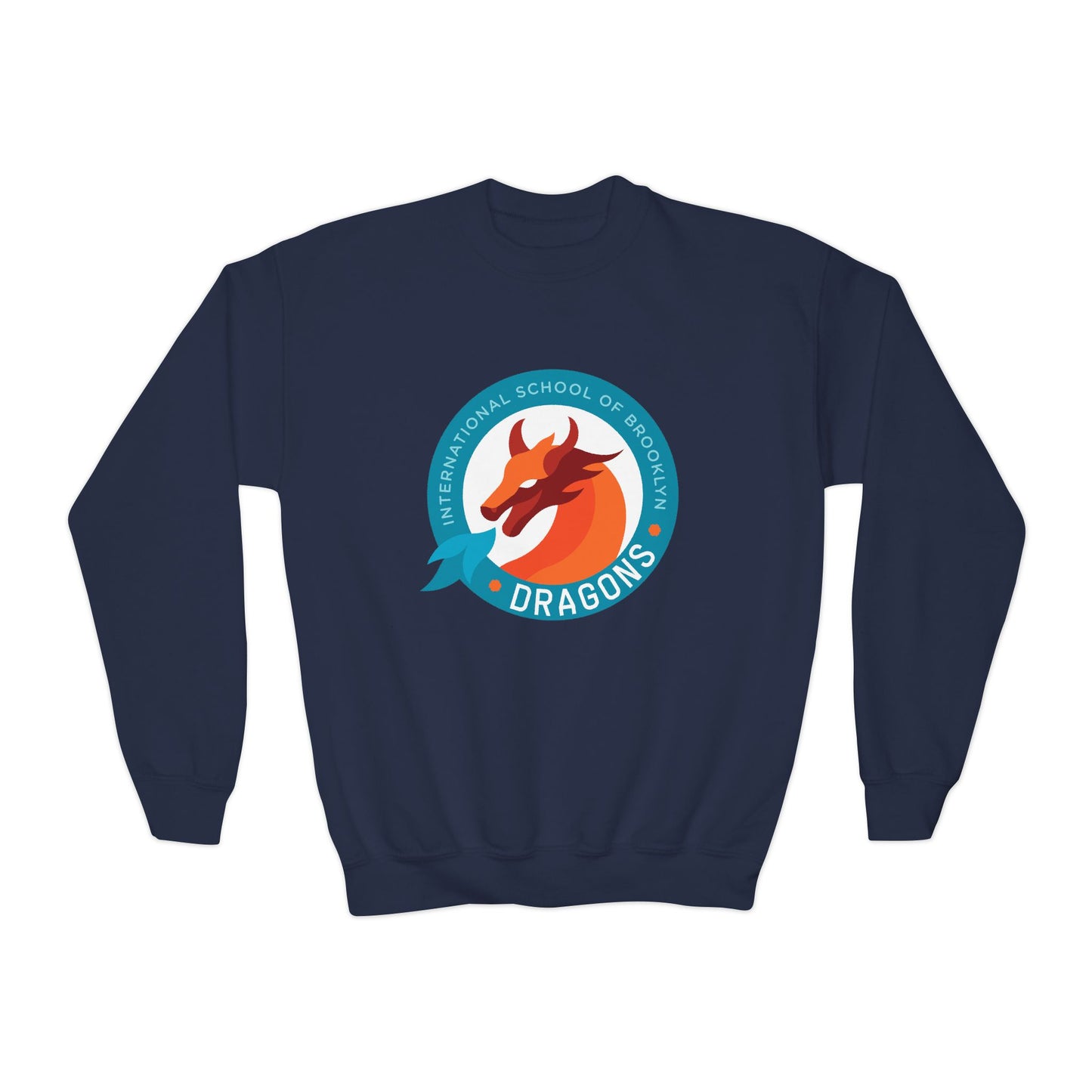 Dragons School Logo Crewneck Youth Crewneck Sweatshirt