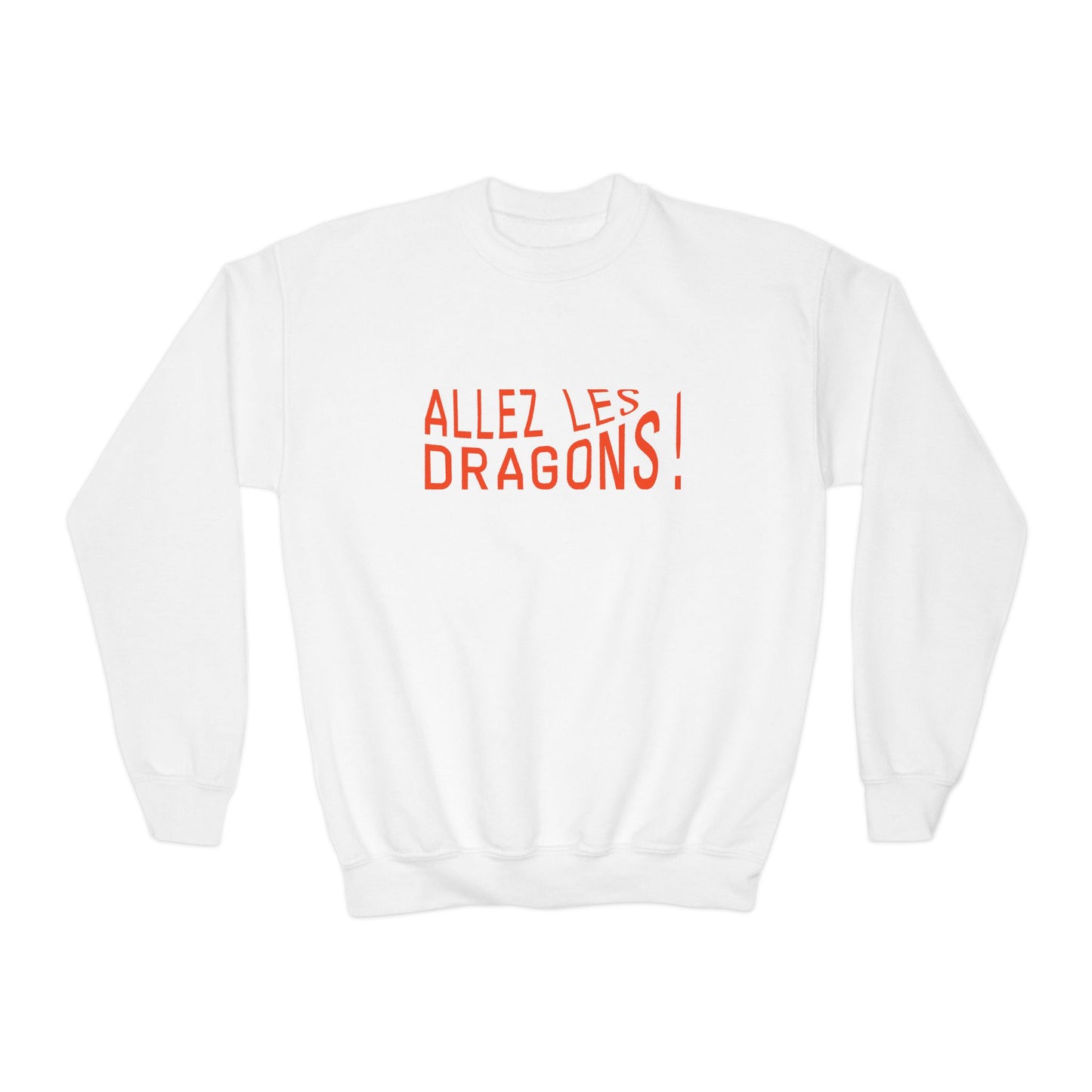 Allez Les Dragons! Youth Crewneck Sweatshirt — French Team Spirit Hoodie for Kids