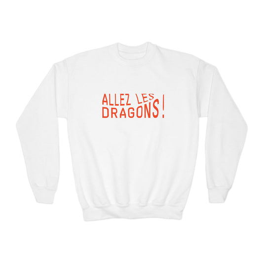 Allez Les Dragons! Youth Crewneck Sweatshirt — French Team Spirit Hoodie for Kids
