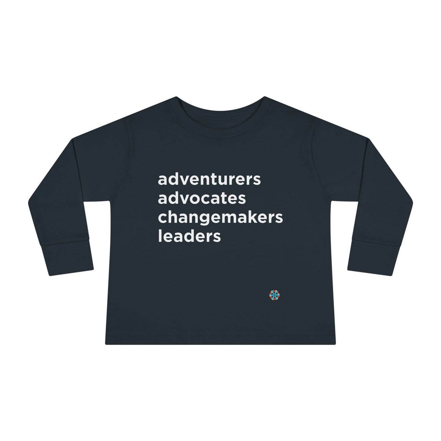 ISB Mission Toddler Long Sleeve Tee (White Lettering)